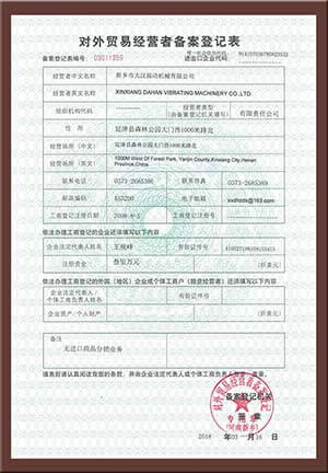 對外貿易登記證